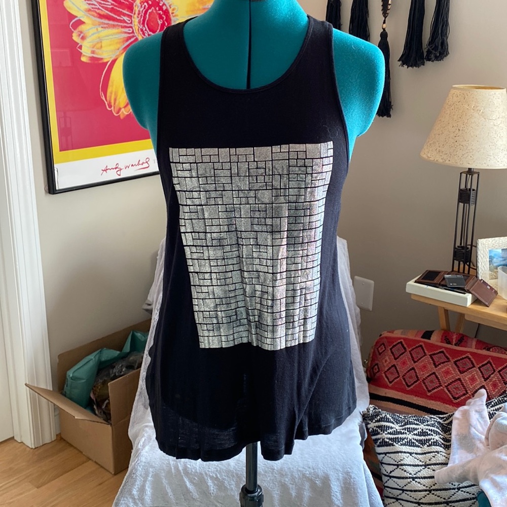 Casual black tank.